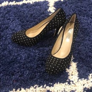 Black studded heels